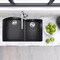 Nantucket Sinks 60/40 Double Bowl Undermount Granite Composite Black PR6040-BL-UM - alternate 7